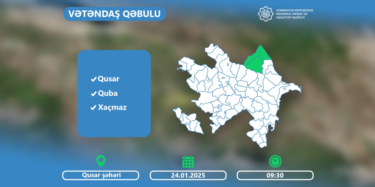 Nazir Rəşad Nəbiyev Qusarda vətəndaşları qəbul edəcək - FOTO